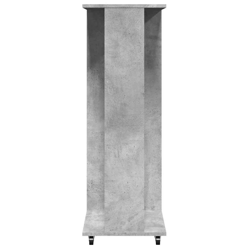 Portant à vêtements à roulettes Gris béton 102x38x110 cm Bois d'ingénierie