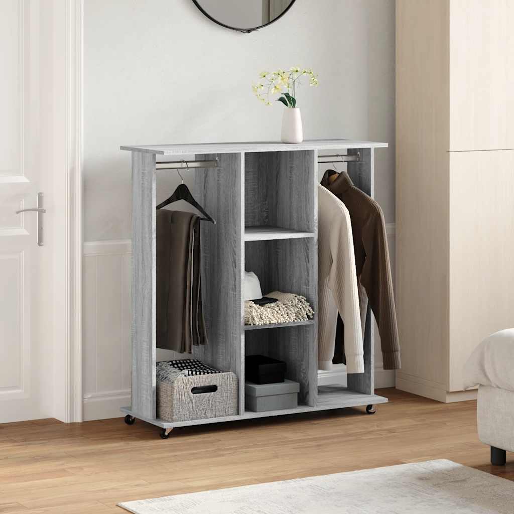 Portant sur roulettes gris Sonoma 102x38x110 cm