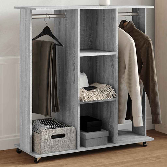 Garment Rack with Wheels Grey Sonoma 102x38x110 cm