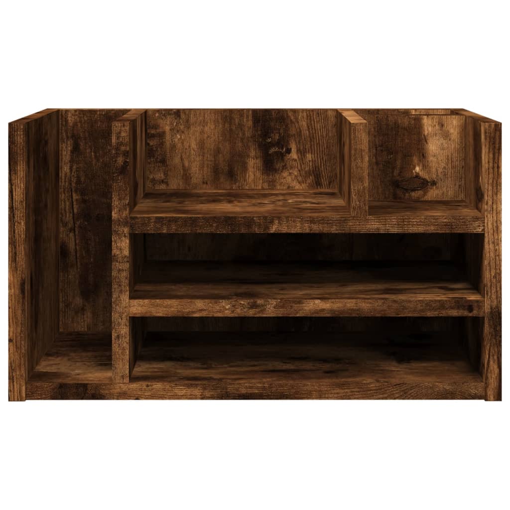 Organisateur de bureau en aggloméré chêne fumé 44,5x24x25 cm