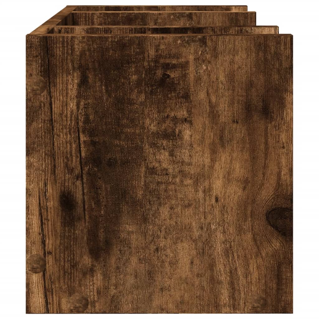Organisateur de bureau en aggloméré chêne fumé 44,5x24x25 cm