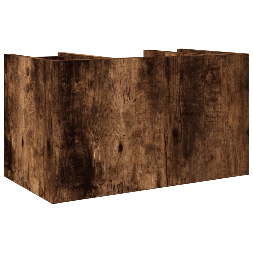 Organisateur de bureau en aggloméré chêne fumé 44,5x24x25 cm