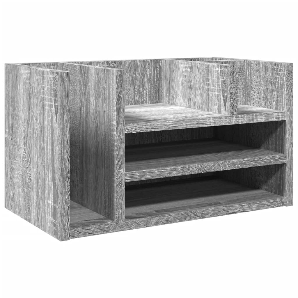 Organiseur de bureau gris Sonoma 44,5x24x25 cm en bois d'ingénierie
