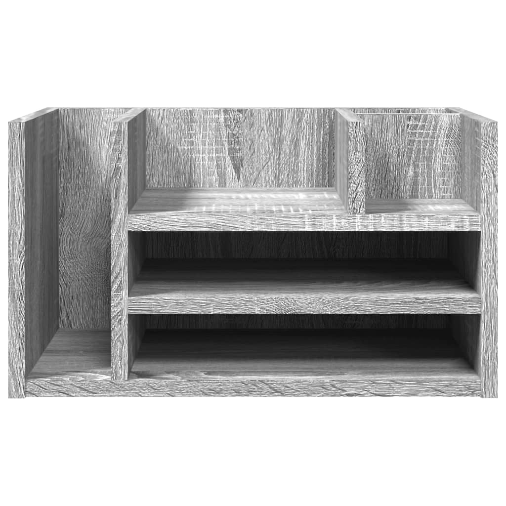 Organiseur de bureau gris Sonoma 44,5x24x25 cm en bois d'ingénierie