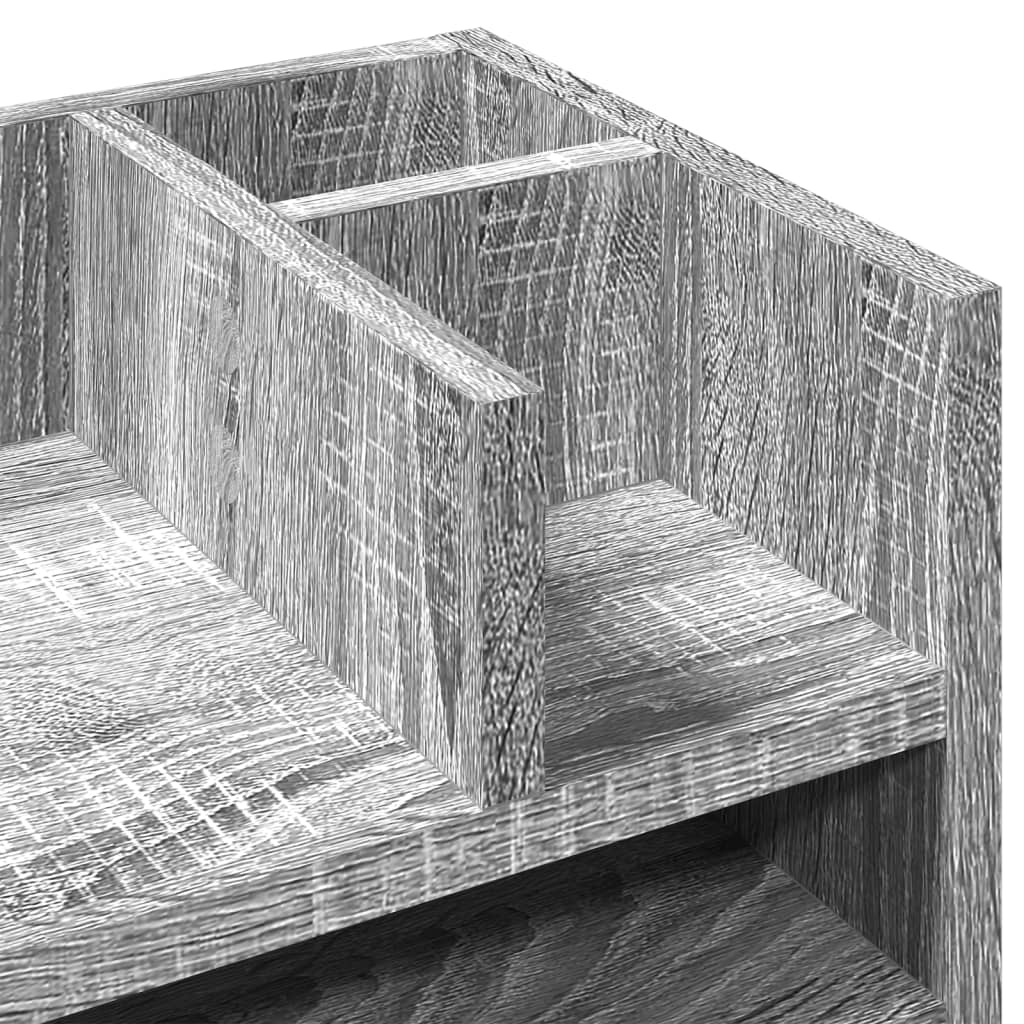 Organiseur de bureau gris Sonoma 44,5x24x25 cm en bois d'ingénierie