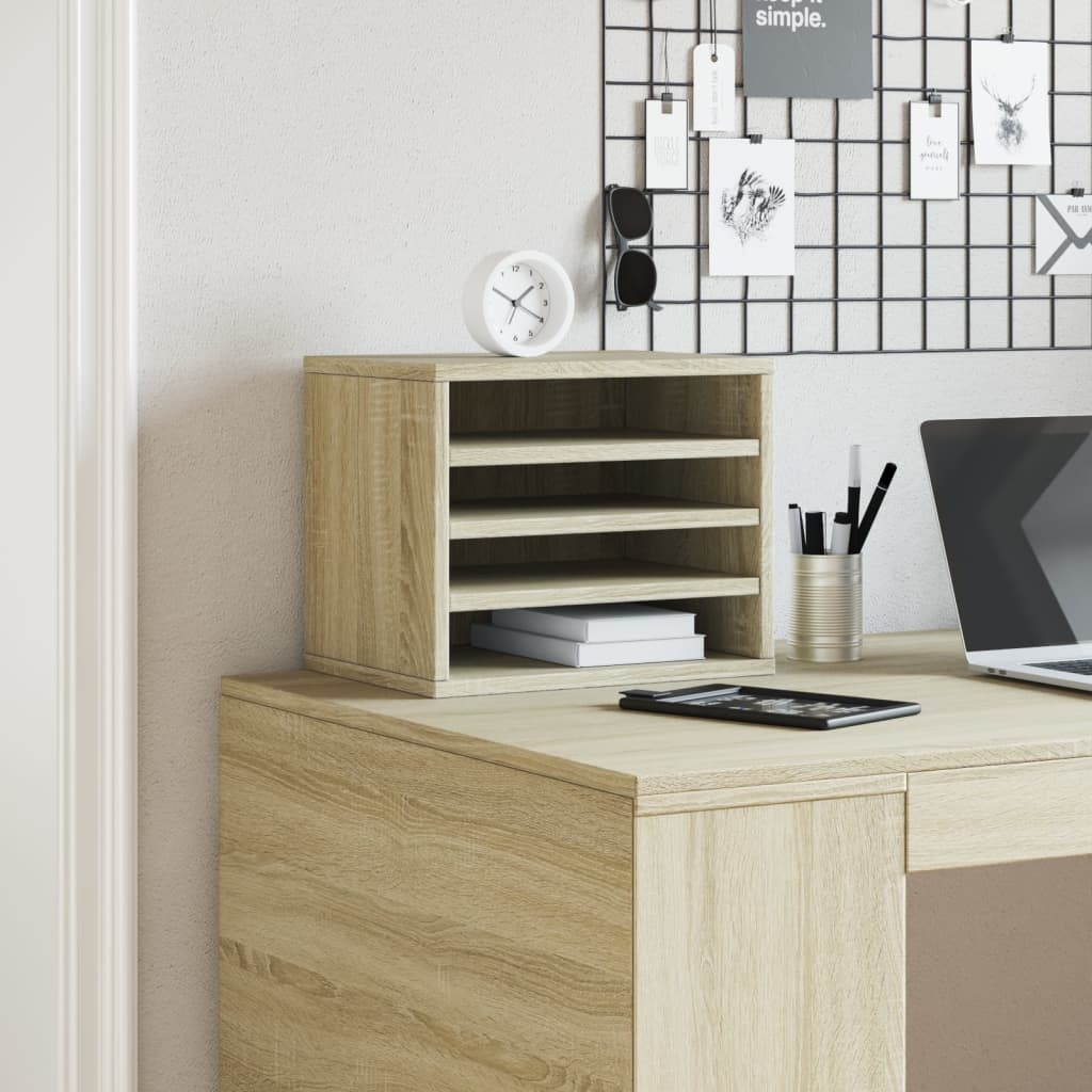 Organiseur de bureau chêne Sonoma 36x26x29,5 cm panneau de particules