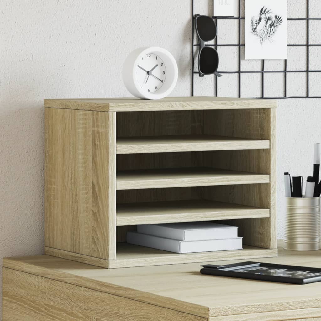Organiseur de bureau chêne Sonoma 36x26x29,5 cm panneau de particules
