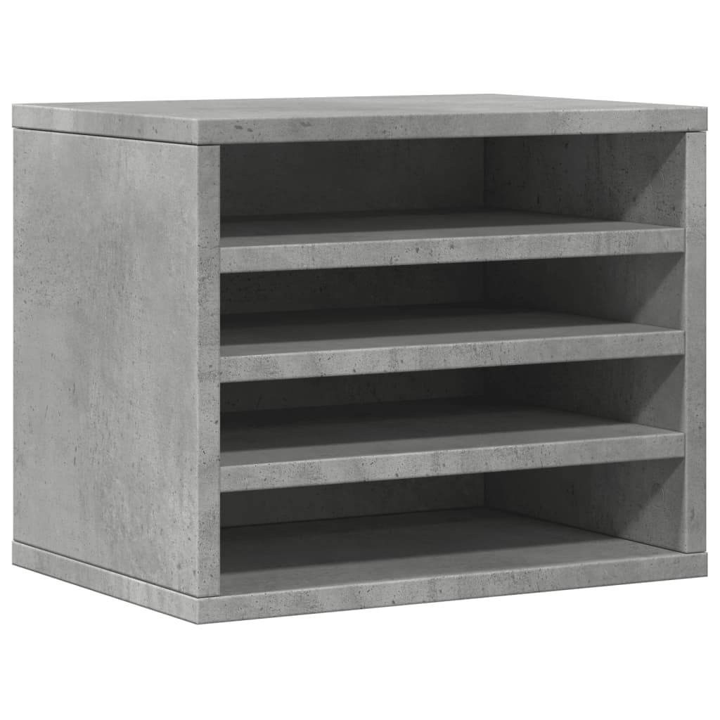 Desk Organizer Concrete Gray 36x26x29.5 cm Engineered Wood