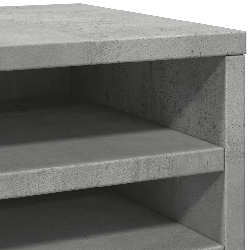 Desk Organizer Concrete Gray 36x26x29.5 cm Engineered Wood