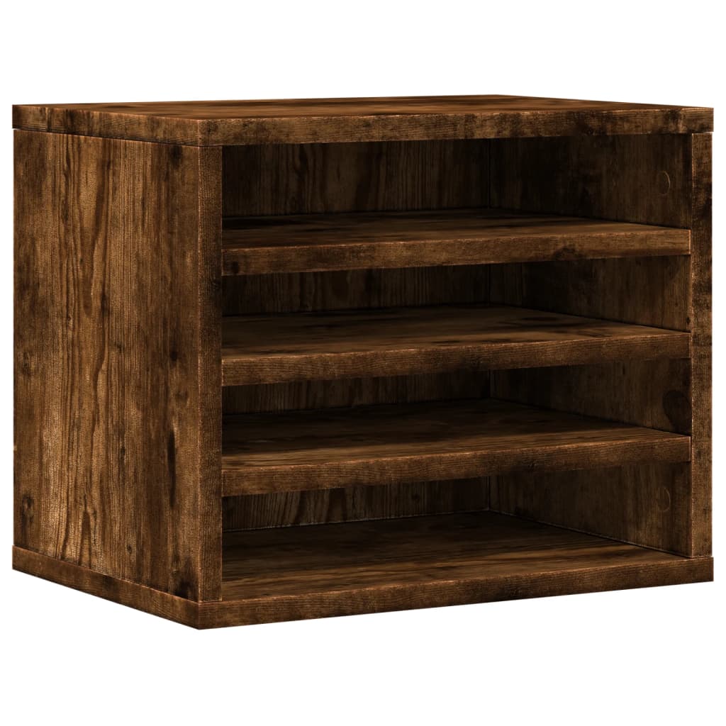 Organiseur de bureau chêne fumé 36x26x29,5 cm matériau à base de bois