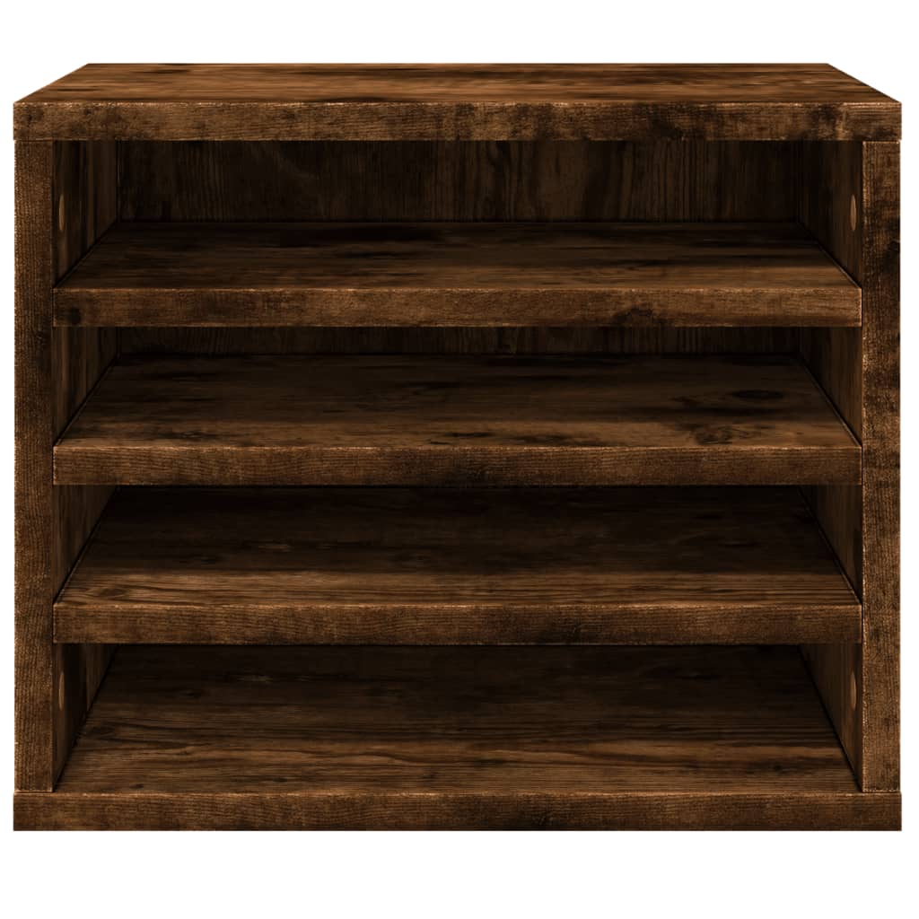 Organiseur de bureau chêne fumé 36x26x29,5 cm matériau à base de bois