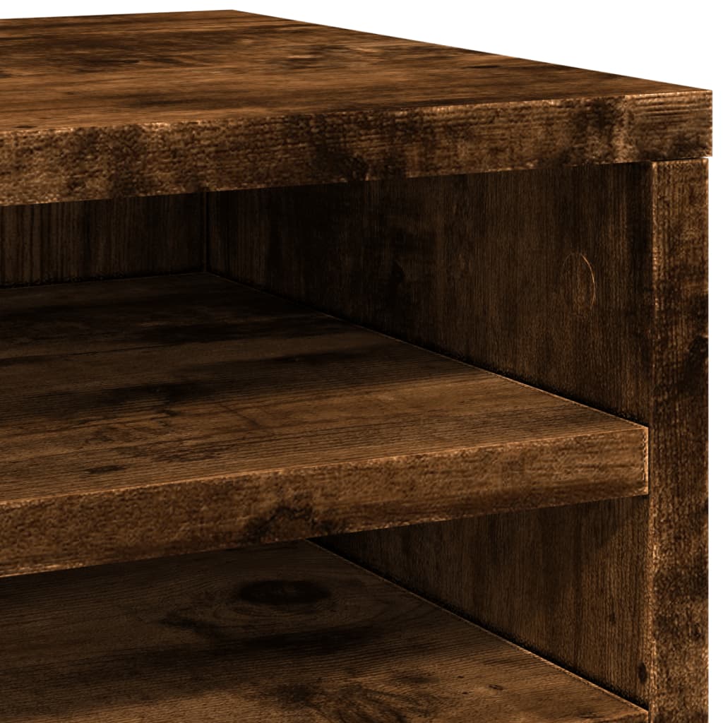 Organiseur de bureau chêne fumé 36x26x29,5 cm matériau à base de bois