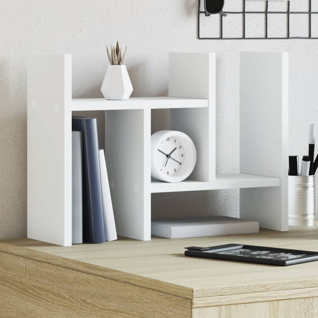 Desk Organizer White 34.5x15.5x35.5 cm Wood Composite