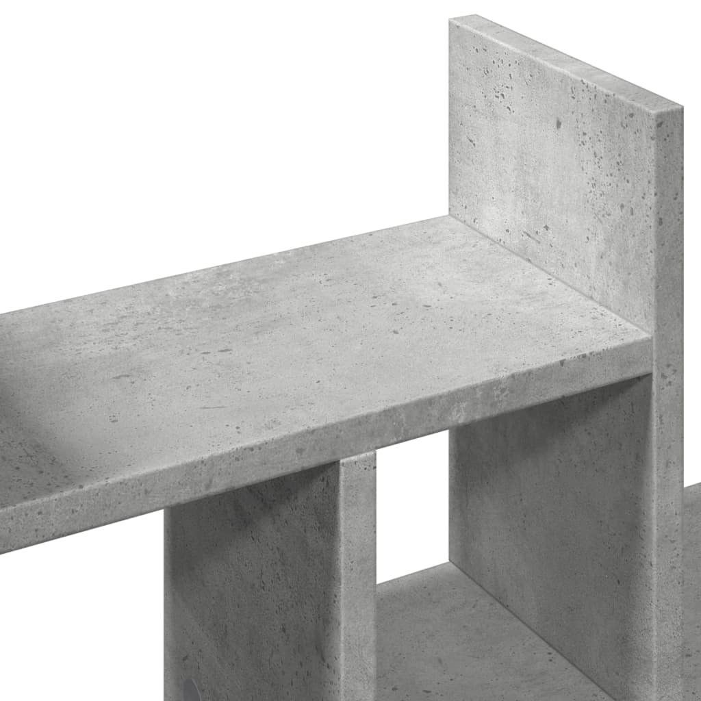 Organiseur de bureau gris béton 34,5x15,5x35,5 Bois d'ingénierie
