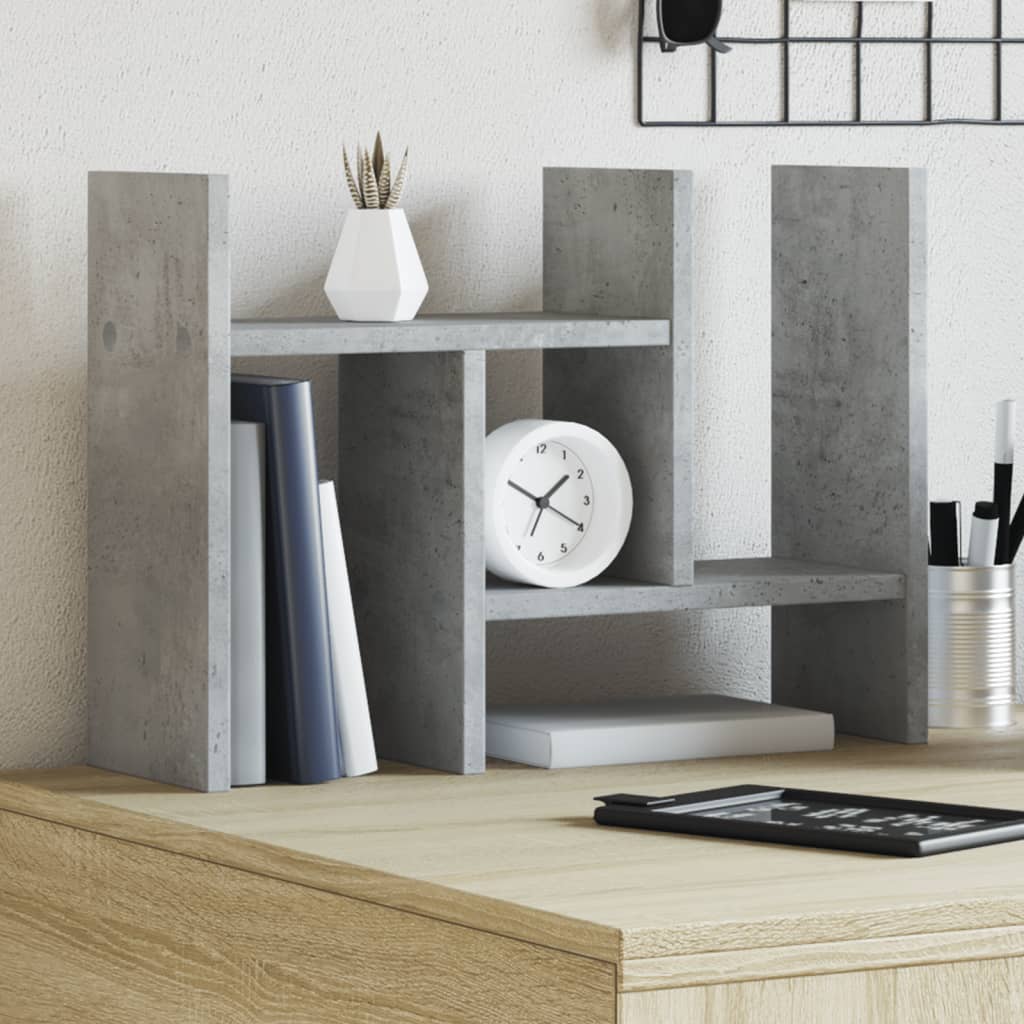 Organiseur de bureau gris béton 34,5x15,5x35,5 Bois d'ingénierie