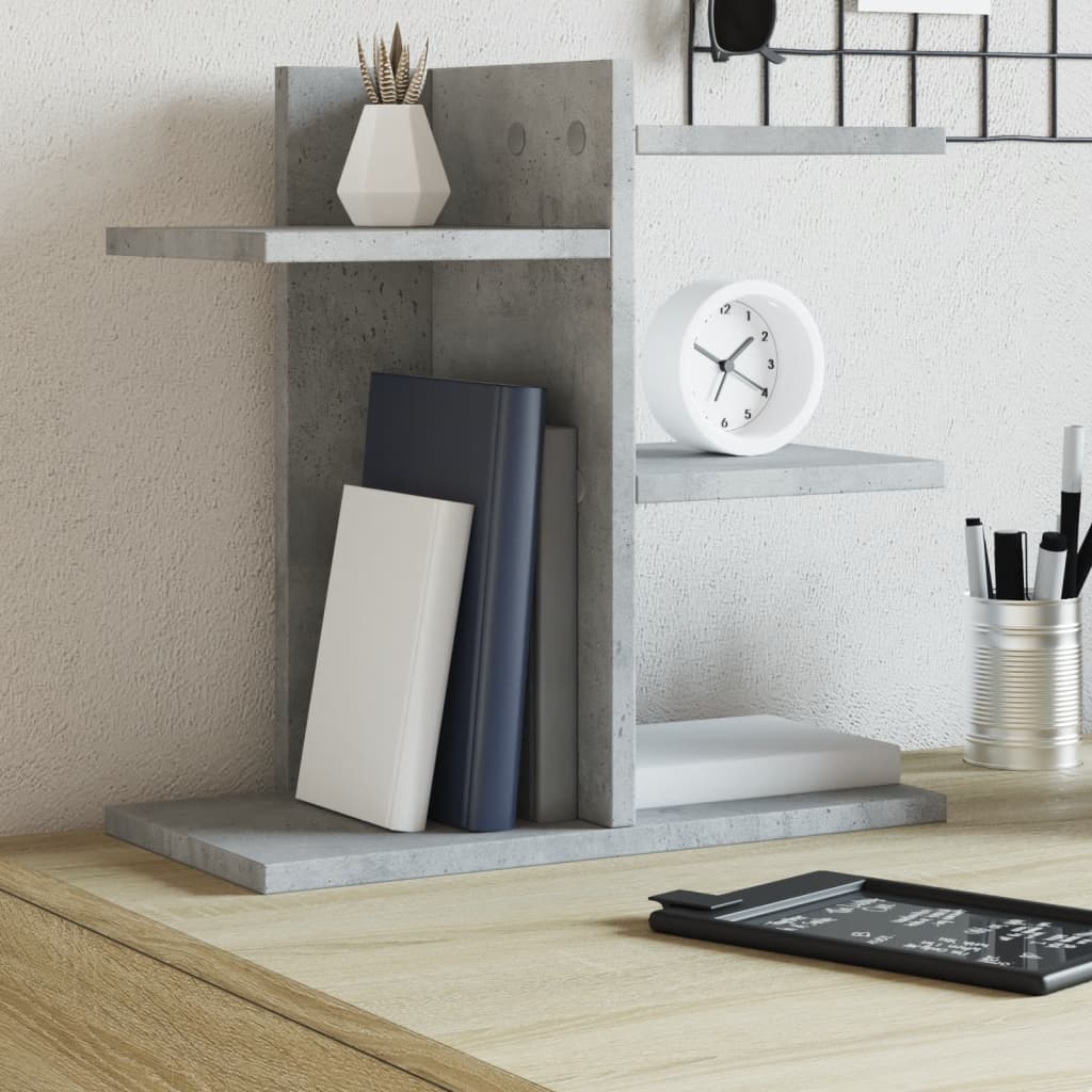 Desk Organizer Concrete Gray 42x21.5x42 cm Wood-based Material