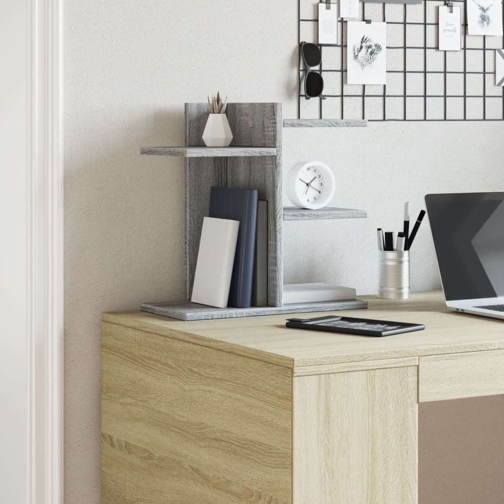 Organiseur de bureau gris Sonoma 42x21,5x42 cm Bois manufacturé