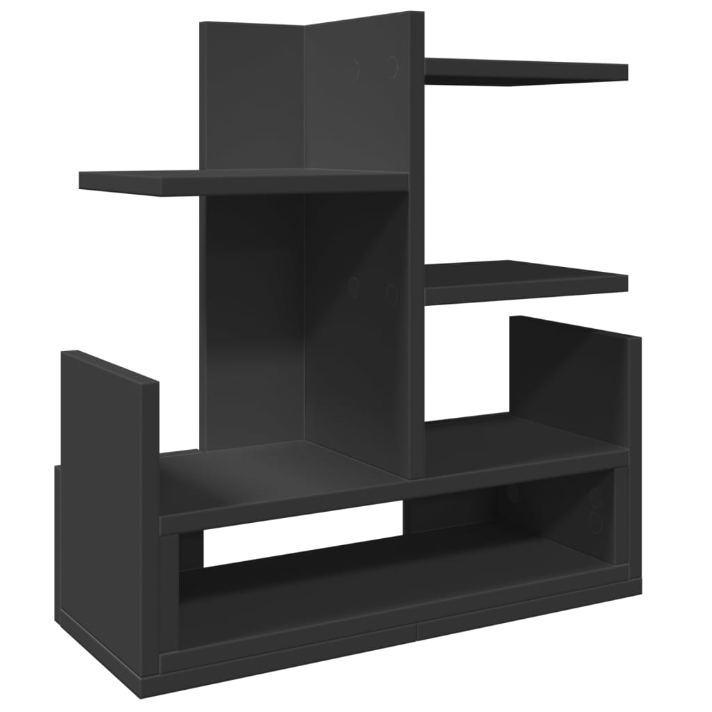Organiseur de bureau noir 49x20x52,5 cm Bois d'ingénierie