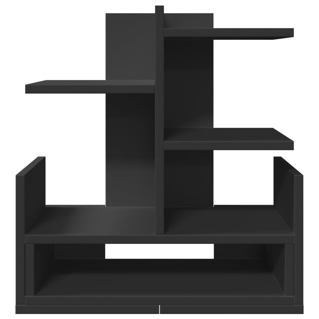 Organiseur de bureau noir 49x20x52,5 cm Bois d'ingénierie