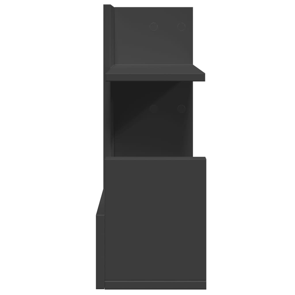 Organiseur de bureau noir 49x20x52,5 cm Bois d'ingénierie