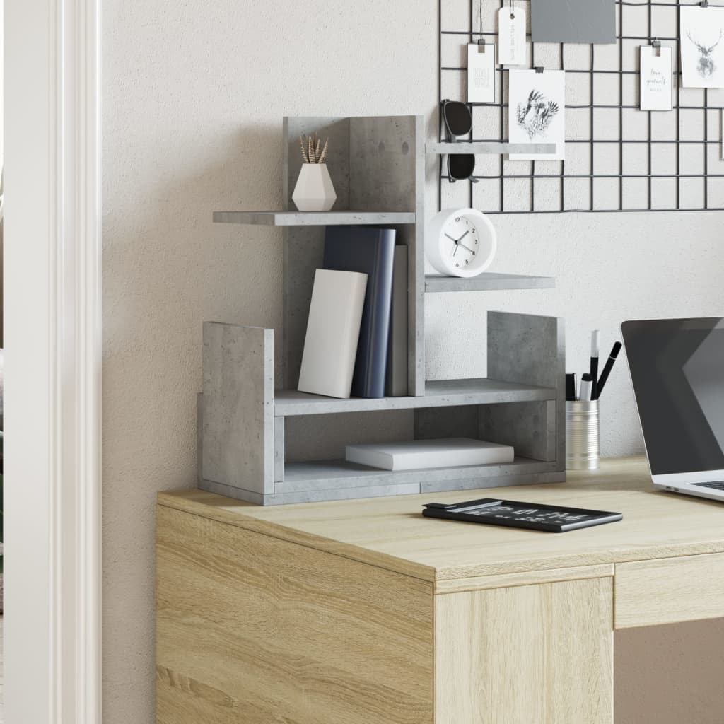 Desk Organizer Concrete Grey 49x20x52.5 cm Engineered Wood