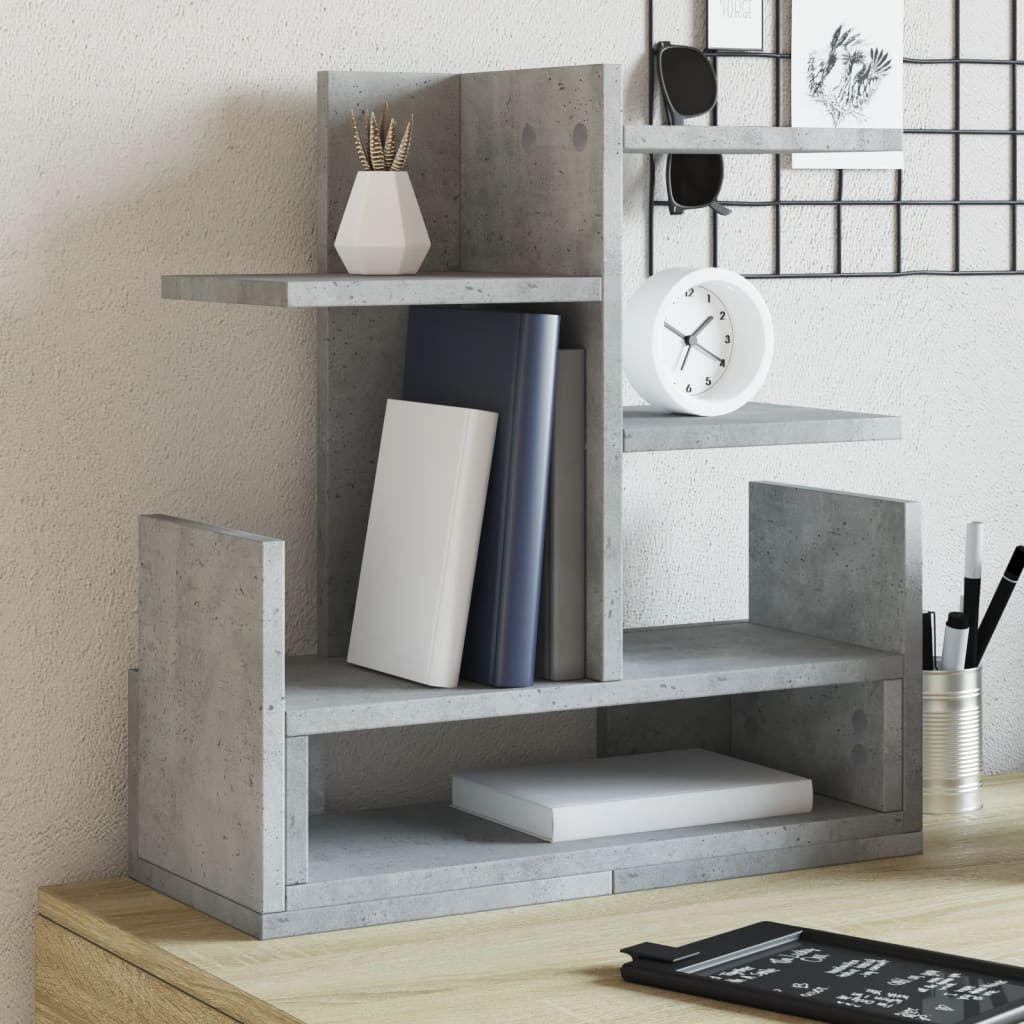 Desk Organizer Concrete Grey 49x20x52.5 cm Engineered Wood