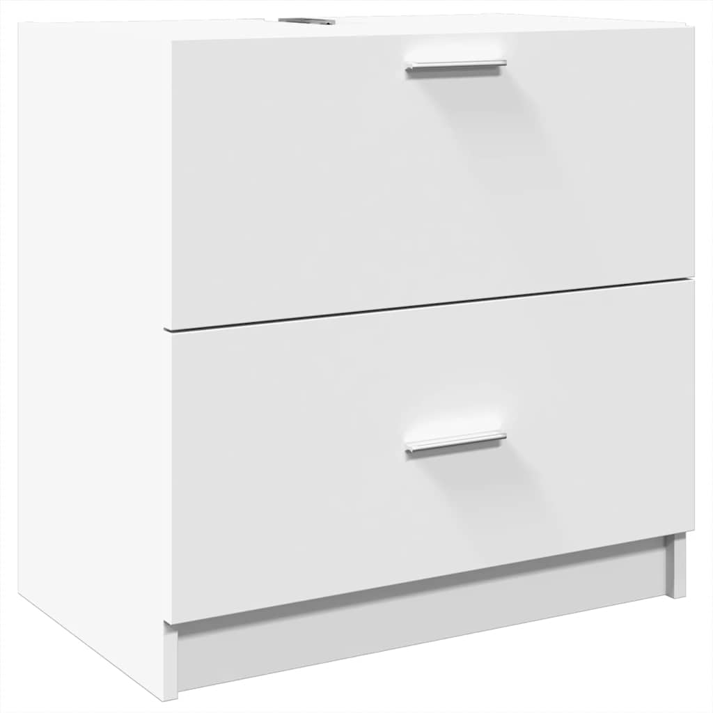 Waschbeckenunterschrank Weiß 59x37x59 cm Holzwerkstoff
