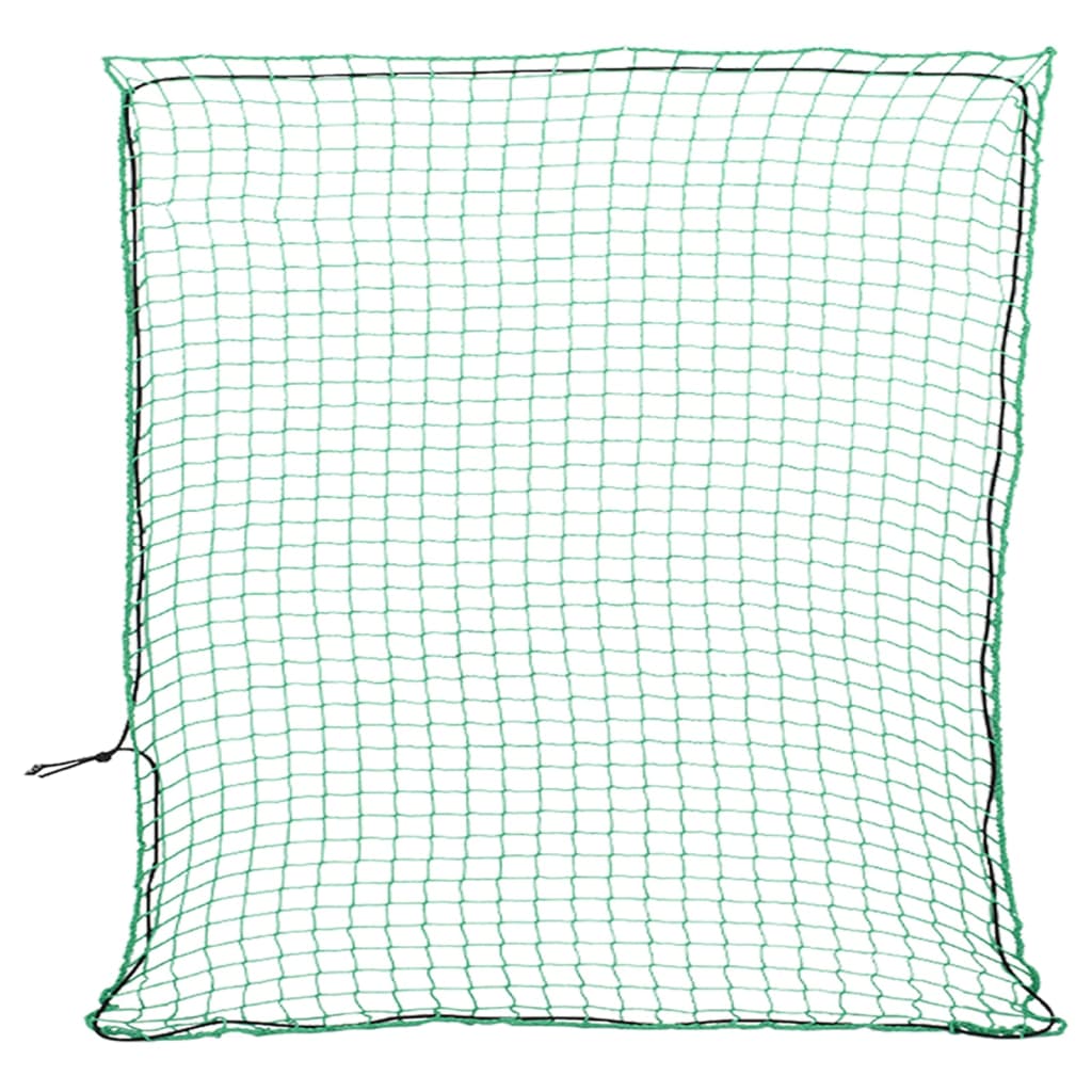 Filet de remorque avec corde élastique vert 3x3 m PP