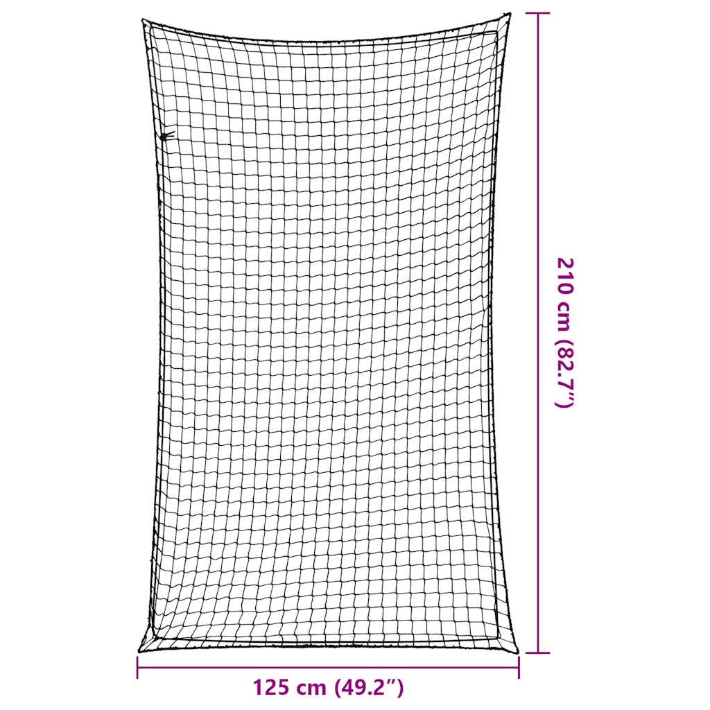 Anhängernetz mit Gummiseil Schwarz 2,1x1,25 m PP