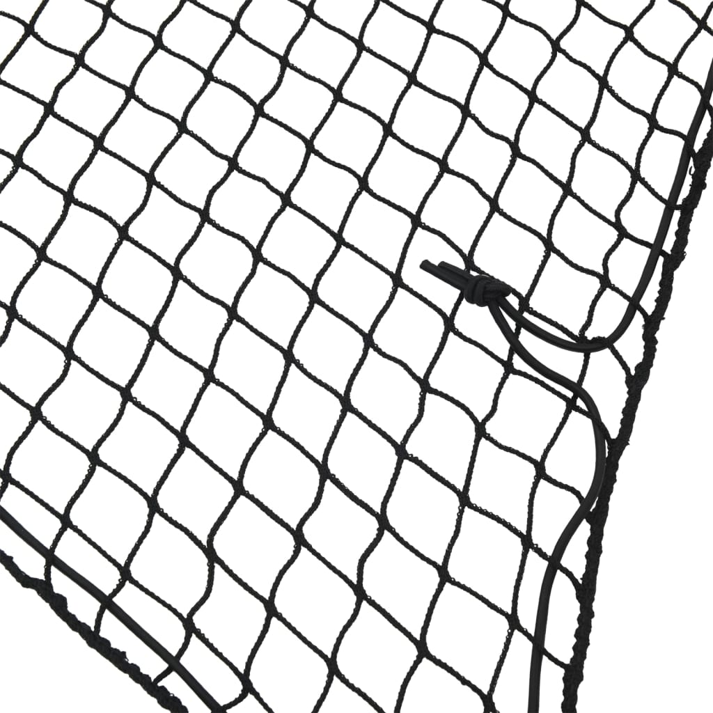 Filet de remorque avec tendeur élastique noir 2,7x1,5 m PP