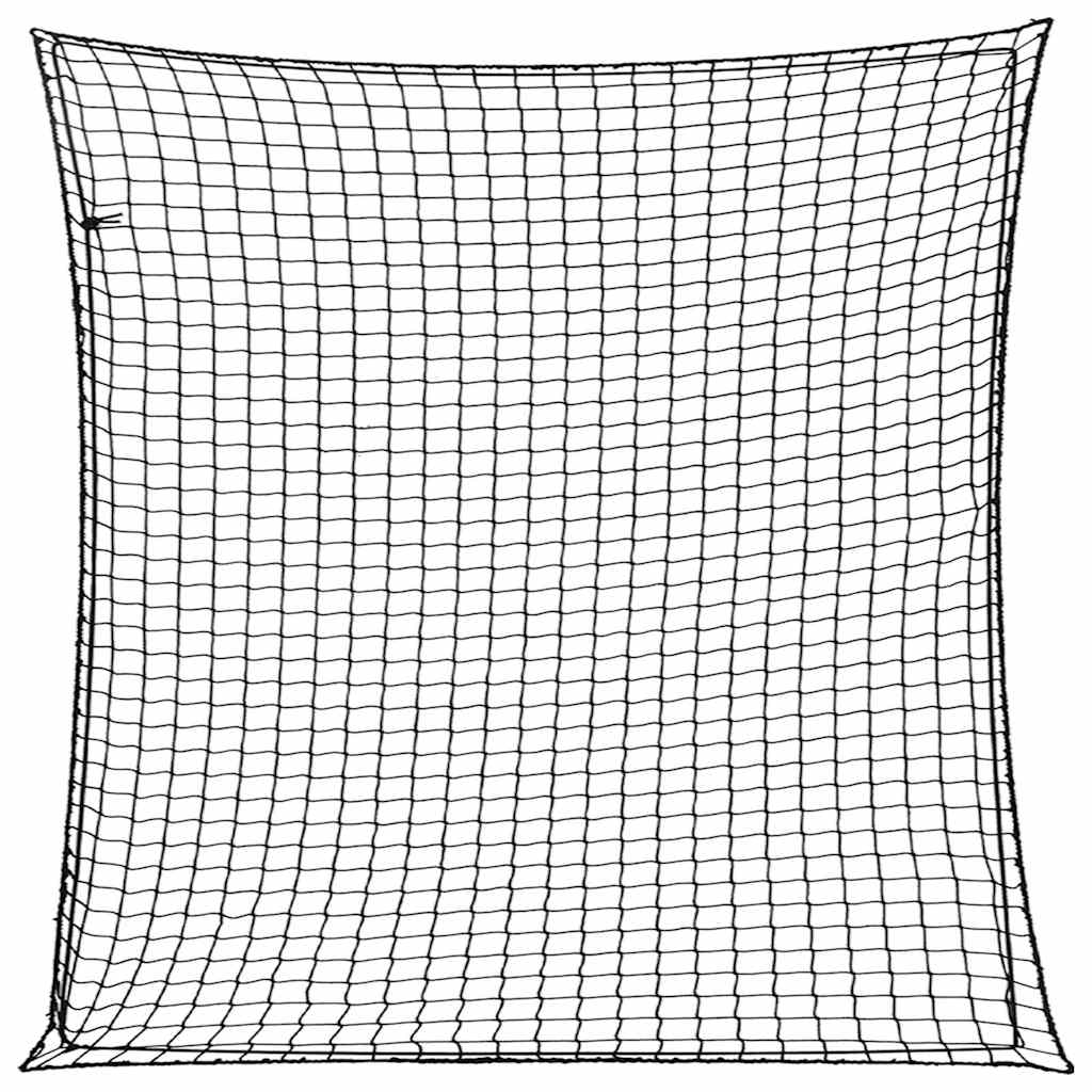 Cargo net with rubber rope, black, 3x3 m, PP