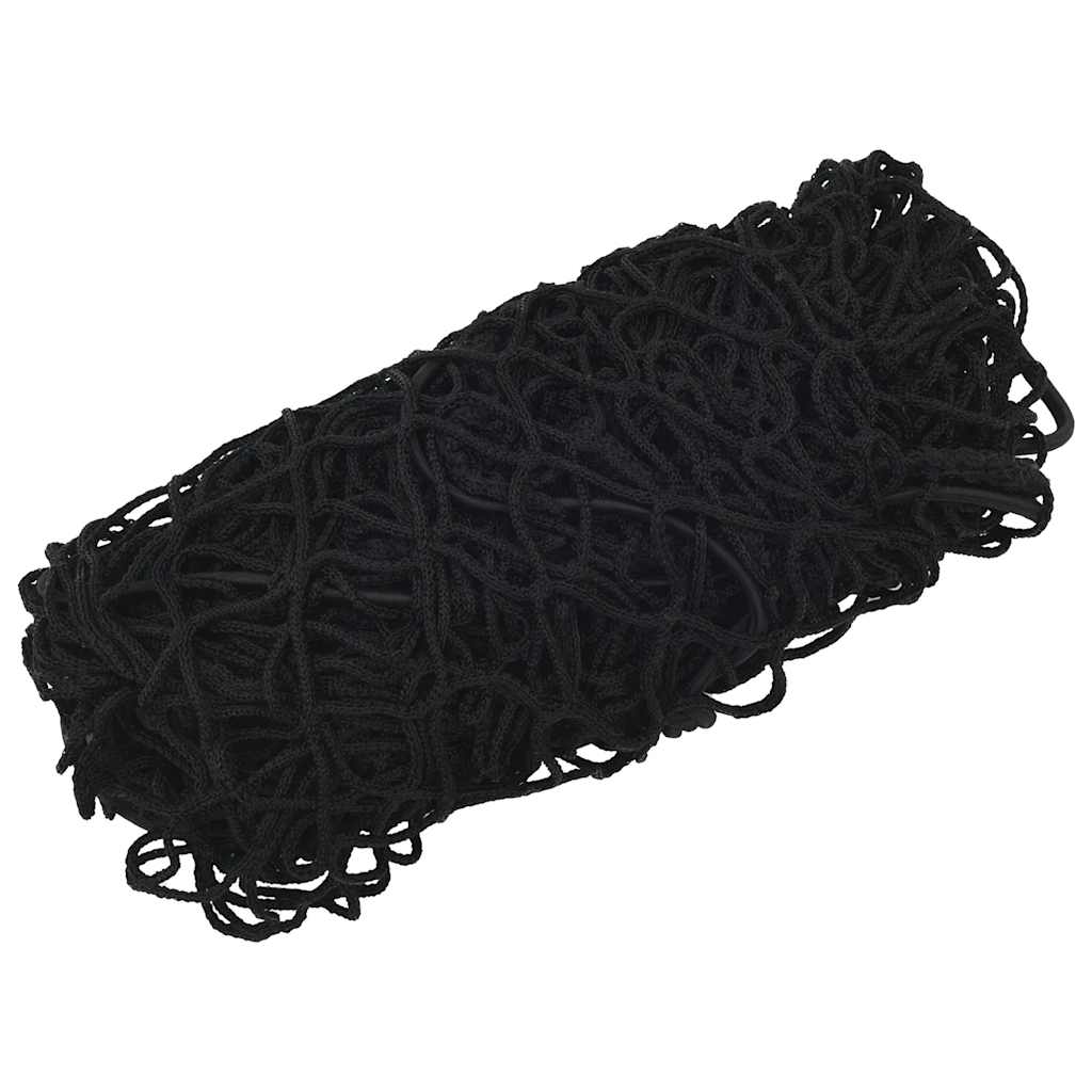 Cargo net with rubber rope, black, 3x3 m, PP