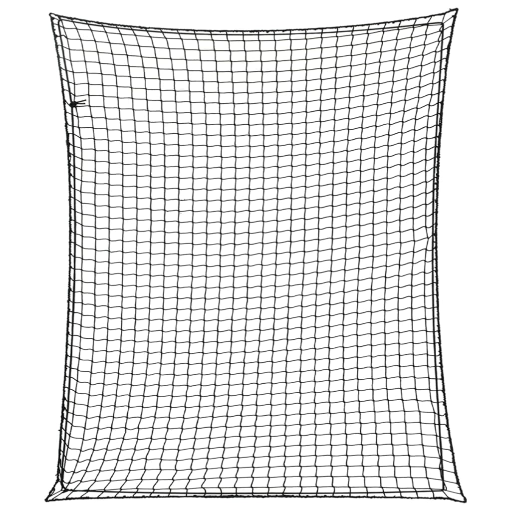 Filet de remorque avec tendeur élastique noir 3,5x3 m PP