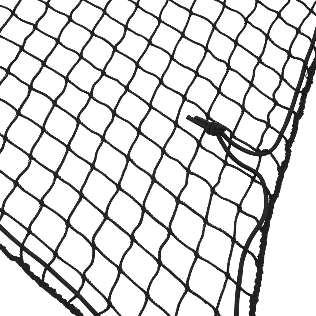 Filet de remorque avec corde élastique noir 6x3,5 m PP