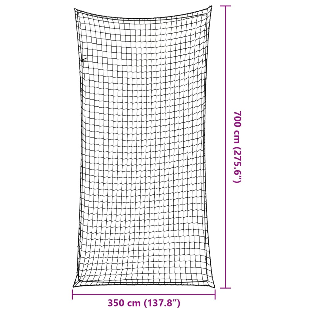 Filet de remorque avec sandow noir 7x3,5 m PP