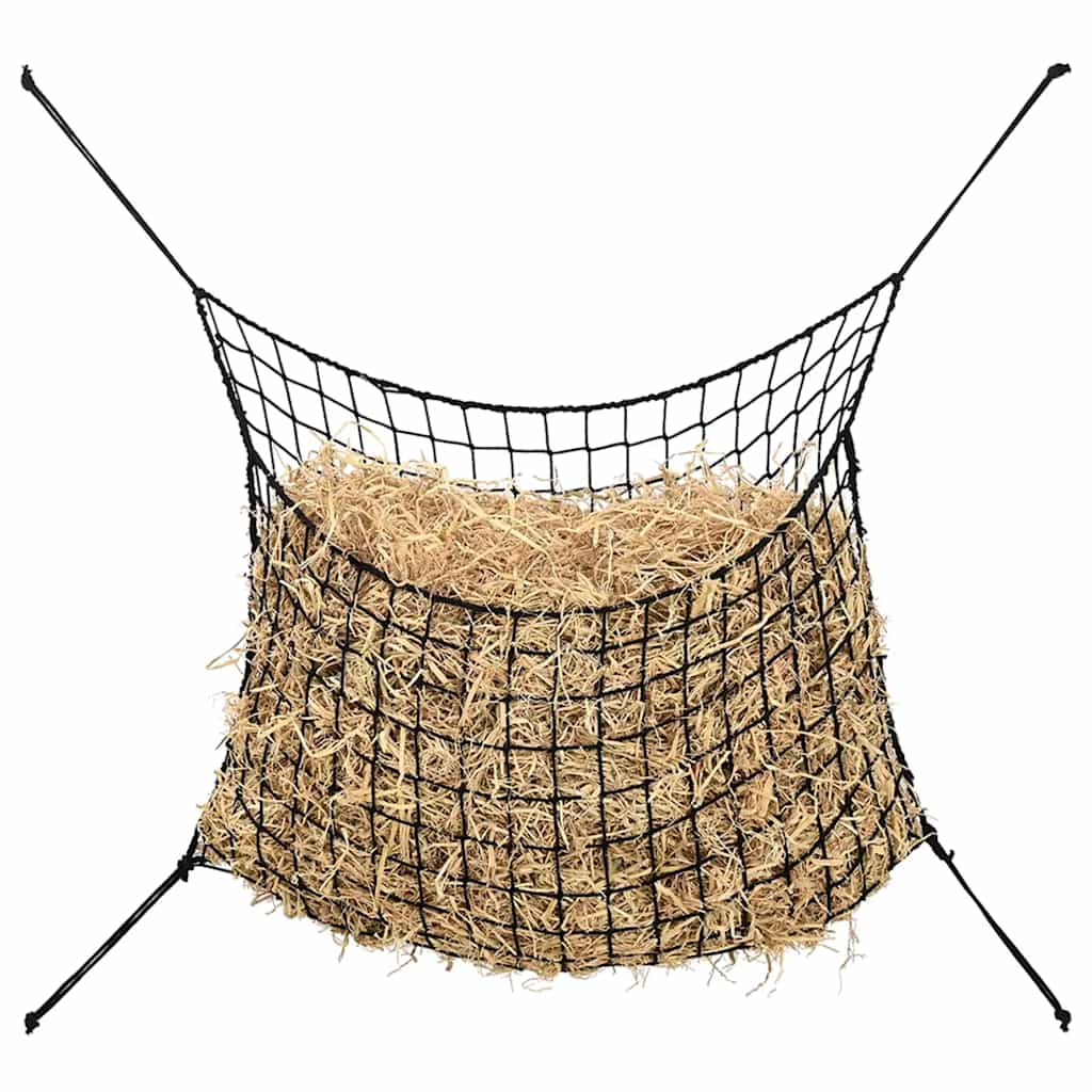 Heunetze 2 Stk. Rechteckig Schwarz 100x90 cm PP