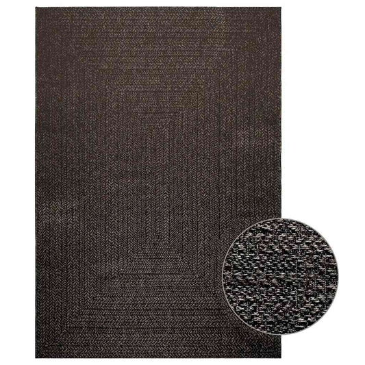 Teppich ZIZUR Anthrazit 160x230cm Jute-Optik Indoor und Outdoor