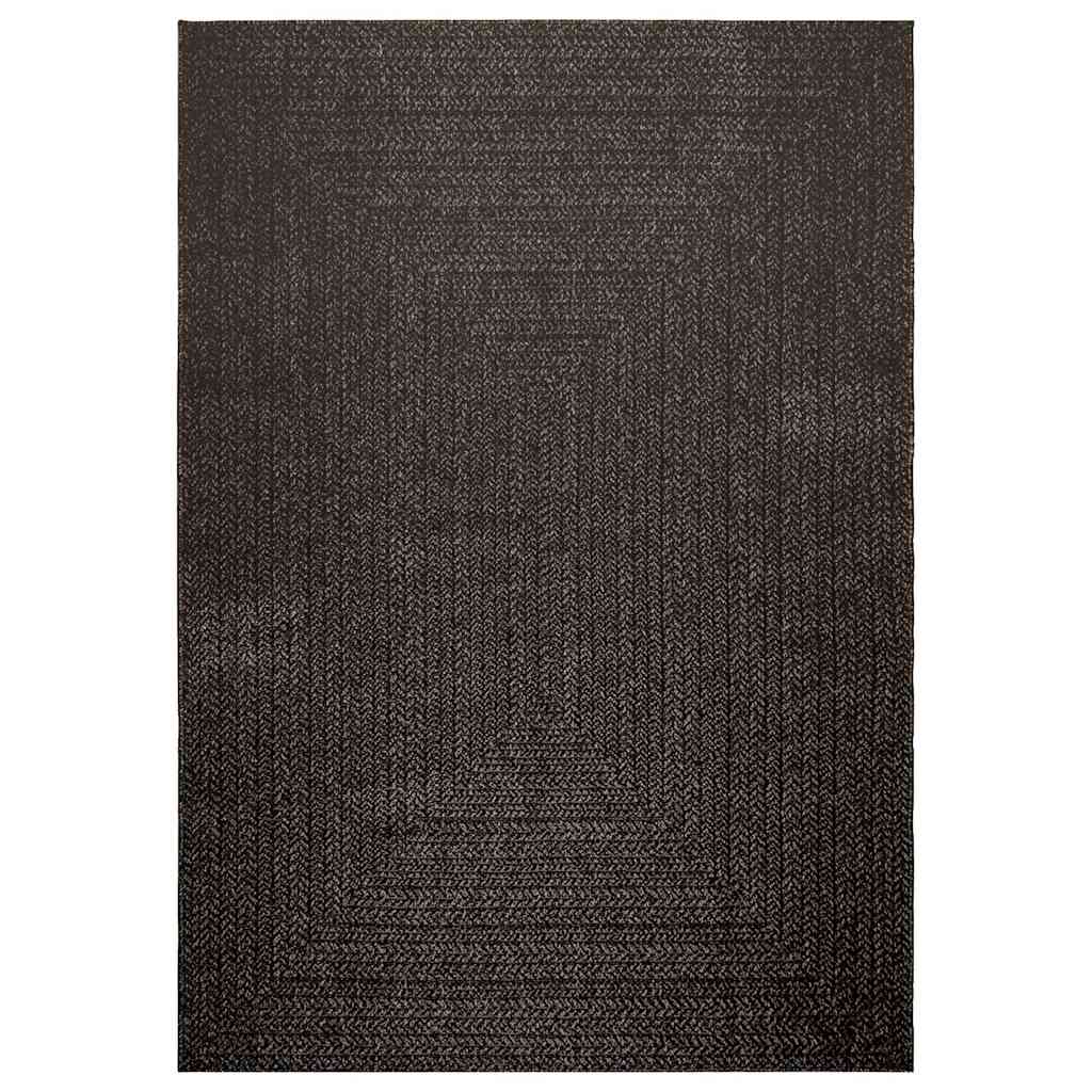 Tapis ZIZUR Anthracite 160x230cm Aspect jute Intérieur et Extérieur