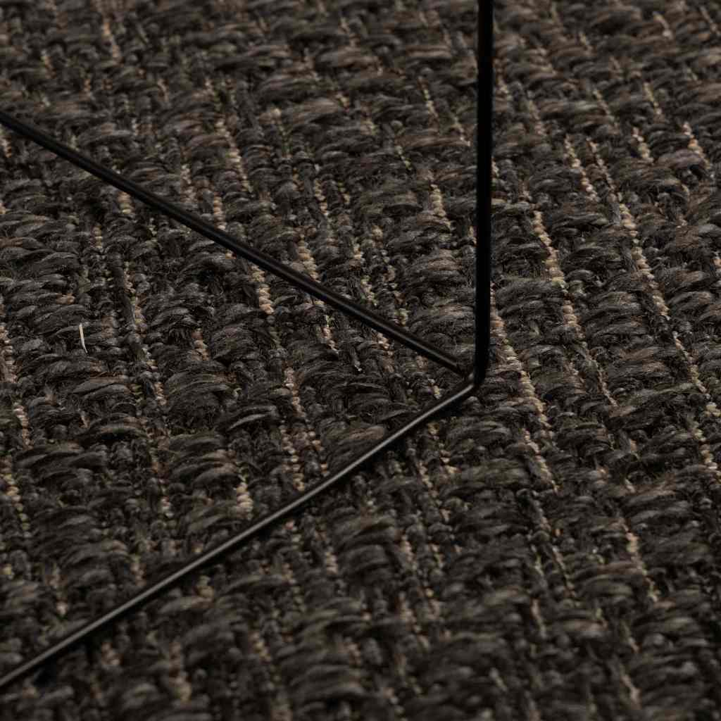 Tapis ZIZUR Anthracite 160x230cm Aspect jute Intérieur et Extérieur