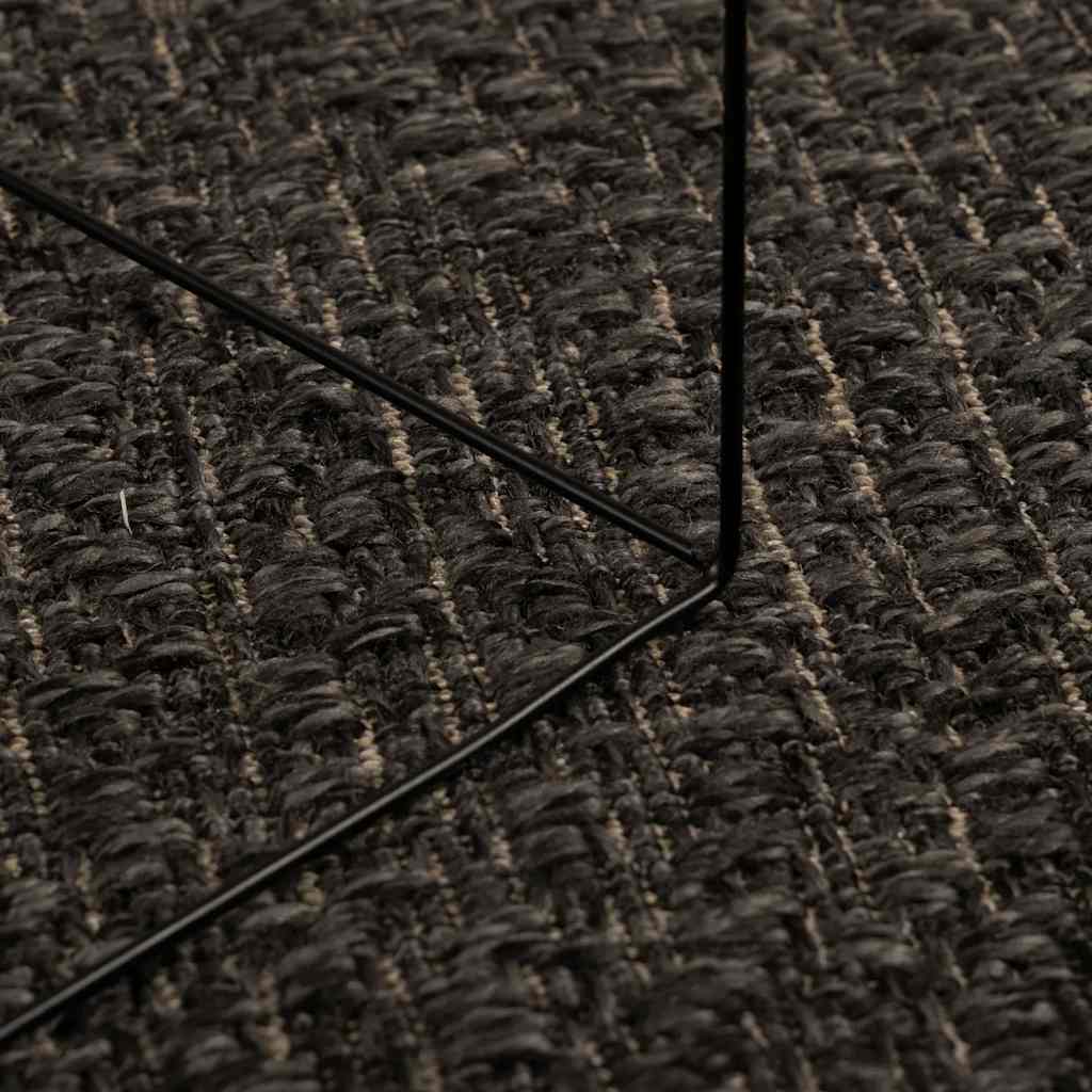 Teppich ZIZUR Anthrazit 80x250 cm Jute-Optik Indoor und Outdoor