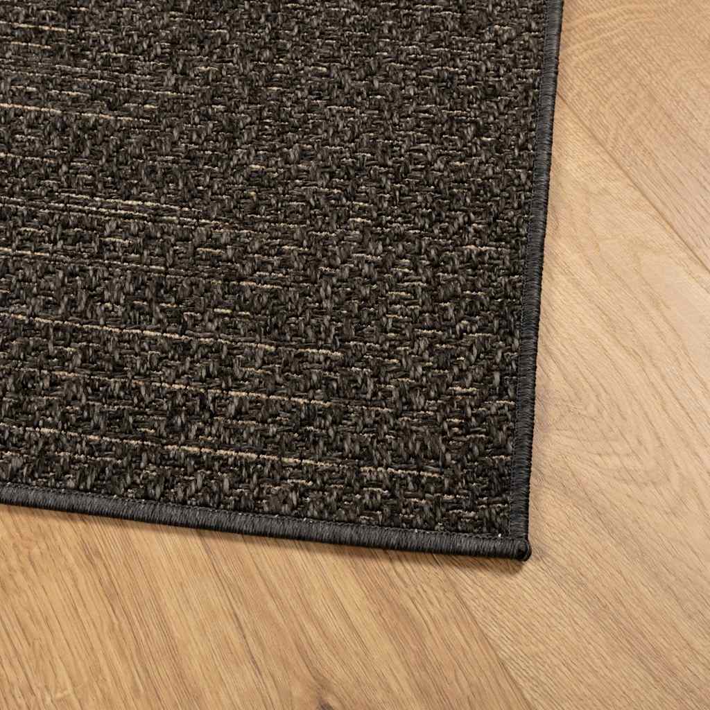 Teppich ZIZUR Anthrazit 80x250 cm Jute-Optik Indoor und Outdoor