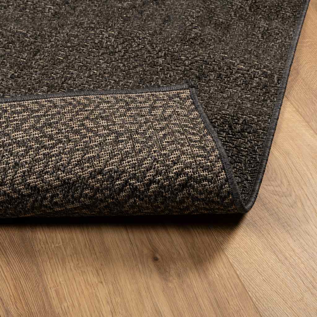 Teppich ZIZUR Anthrazit 80x250 cm Jute-Optik Indoor und Outdoor