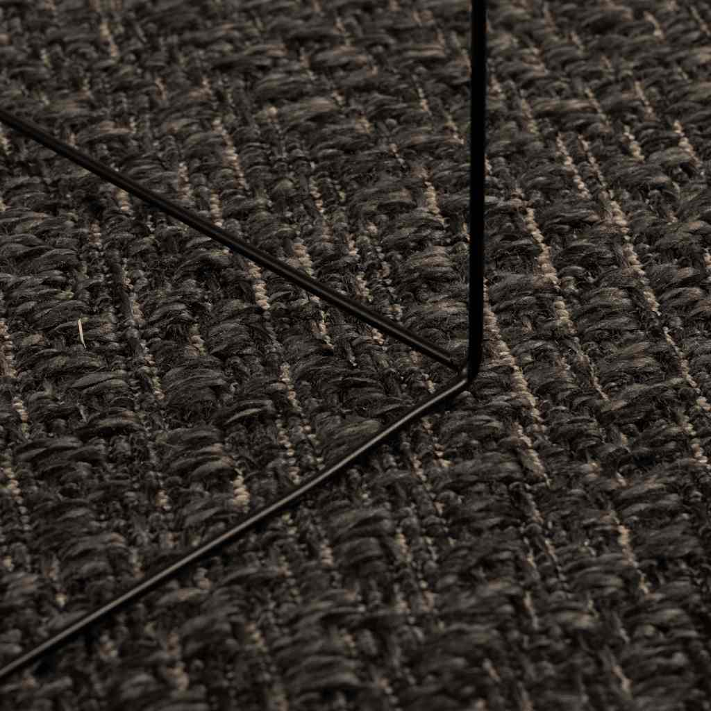 Teppich ZIZUR Anthrazit 160x230cm Jute-Optik Indoor und Outdoor