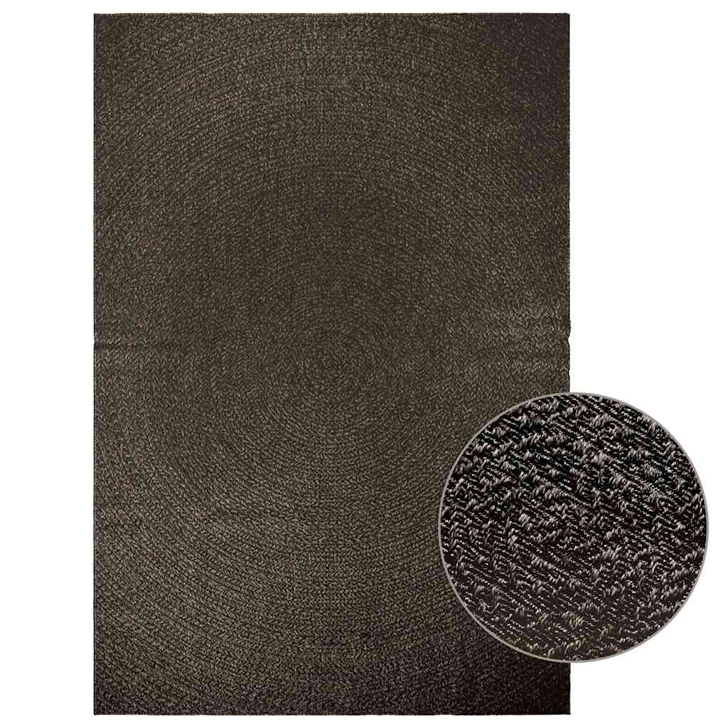 Tapis ZIZUR Anthracite 200x290cm effet jute Intérieur et Extérieur