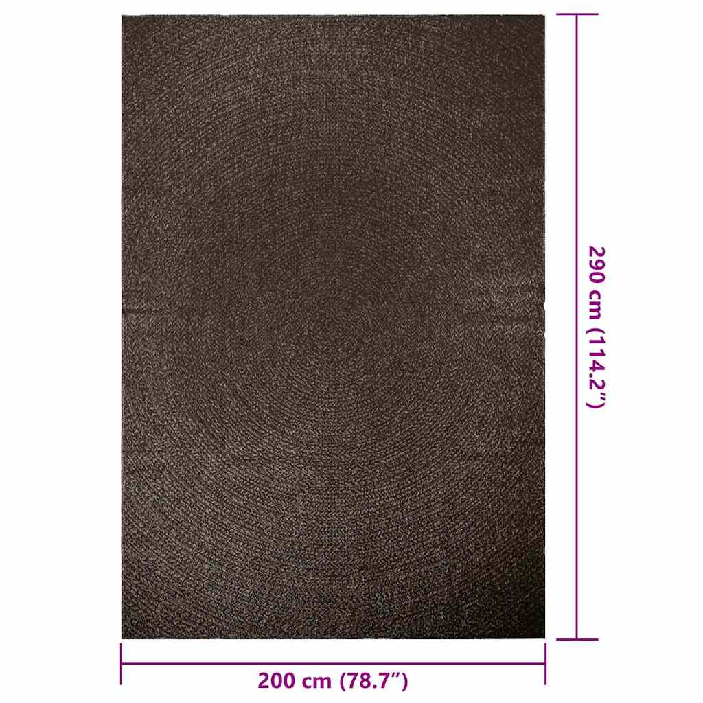Tapis ZIZUR Anthracite 200x290cm effet jute Intérieur et Extérieur