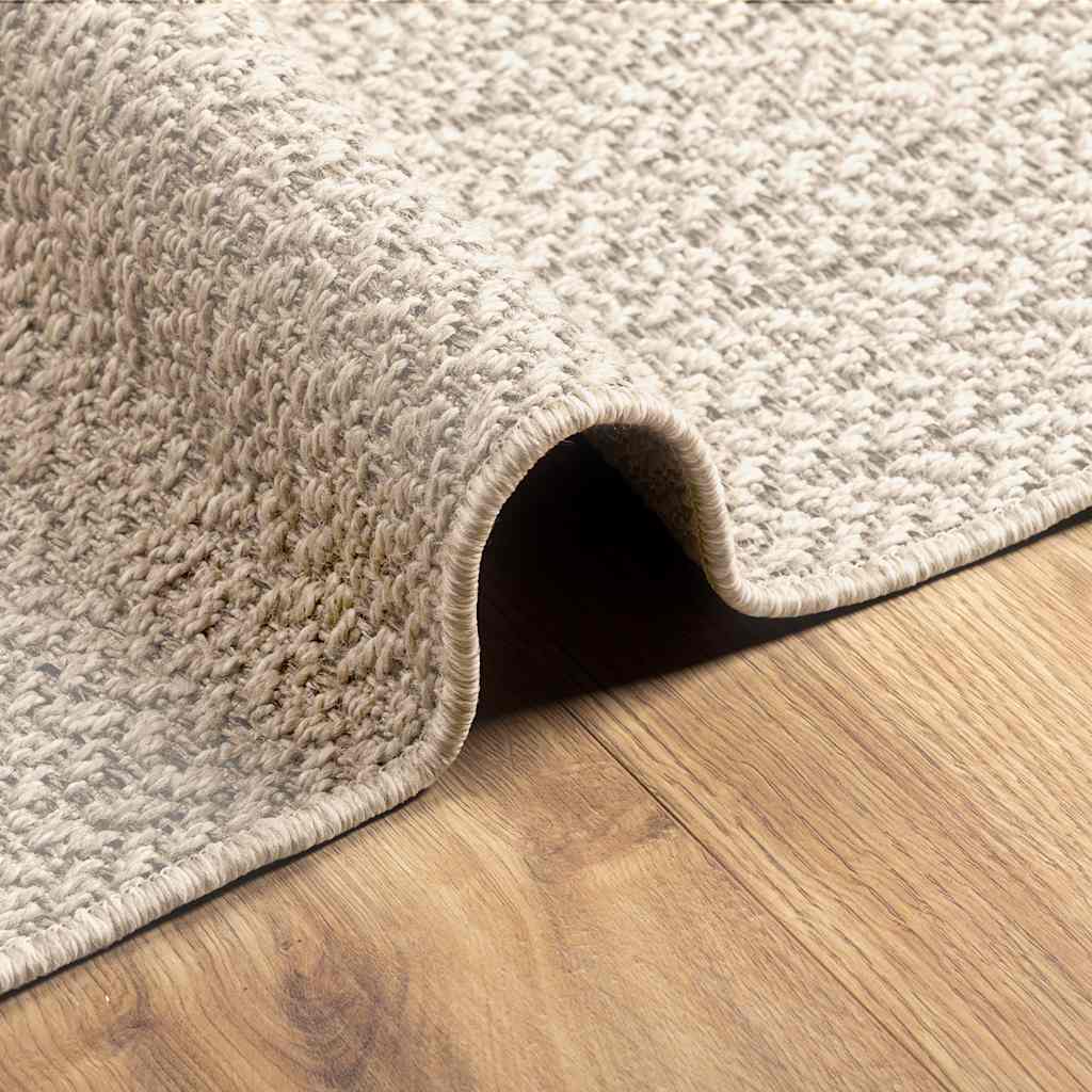 Rug ZIZUR Cream 200x200 cm Jute-look Indoor and Outdoor