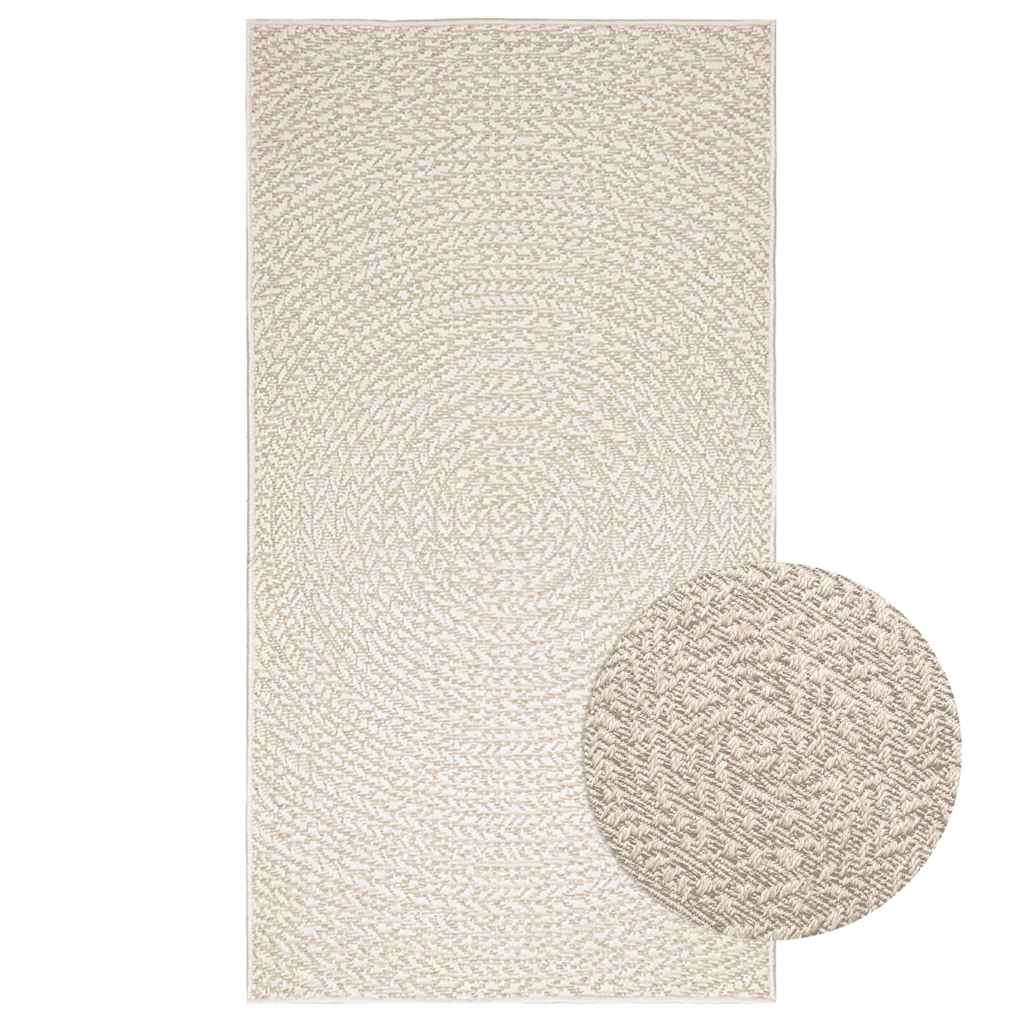 Tapis ZIZUR Crème 80x150 cm Effet Jute Intérieur et Extérieur