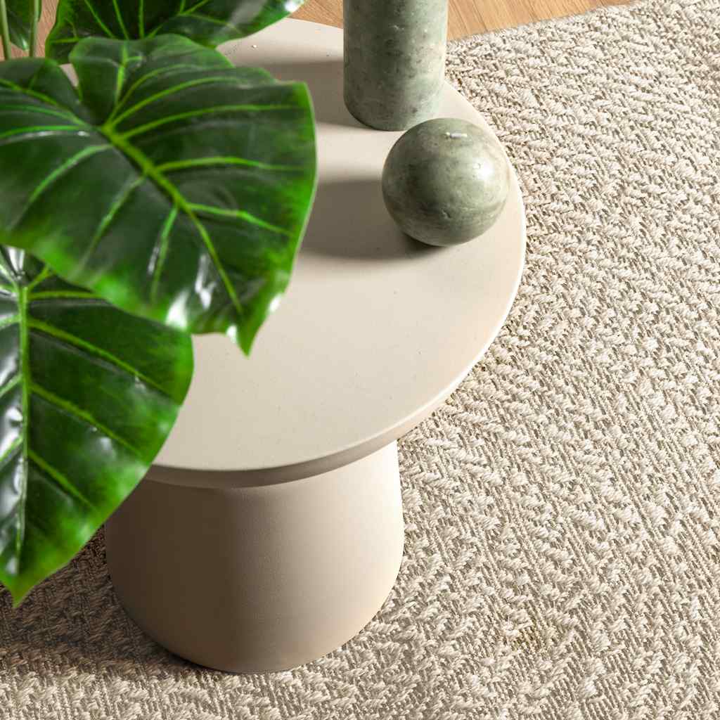 Tapis ZIZUR Crème 80x150 cm Effet Jute Intérieur et Extérieur
