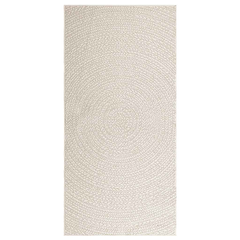 Tapis ZIZUR Crème 100x200 cm Effet jute Intérieur et extérieur