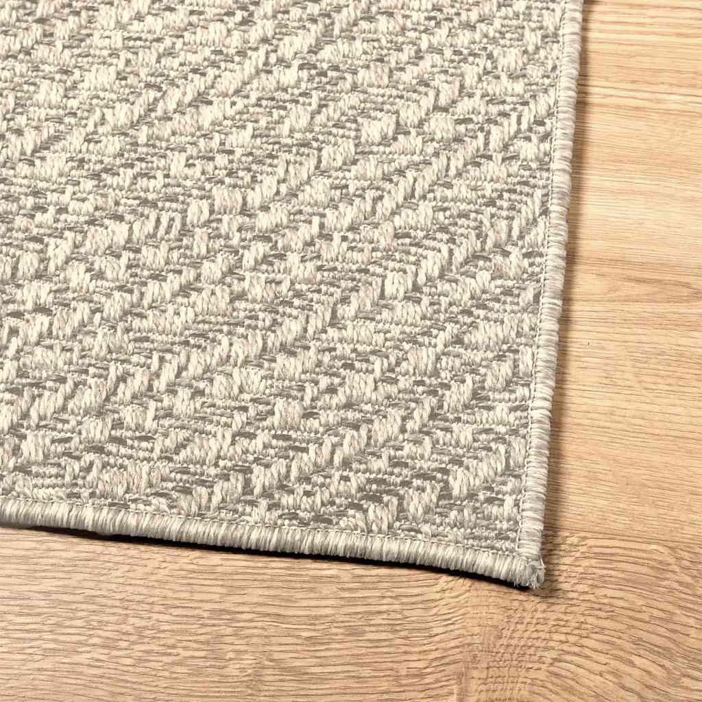 Tapis ZIZUR Crème 100x200 cm Effet jute Intérieur et extérieur
